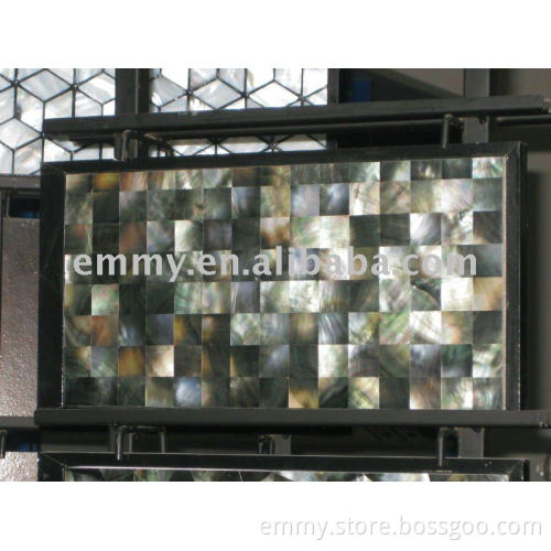 Black sea shell mosaic wall tiles